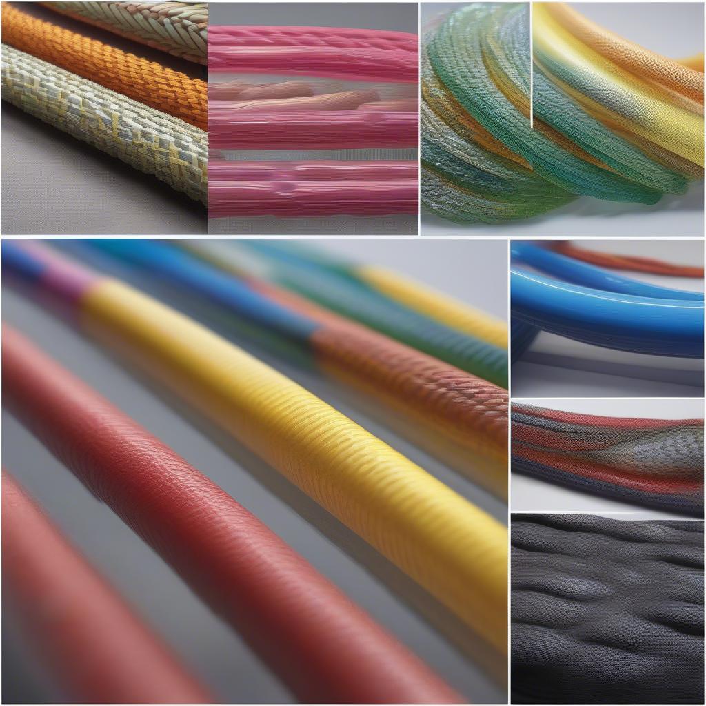 Different types of plastic tube suitable for chair weaving