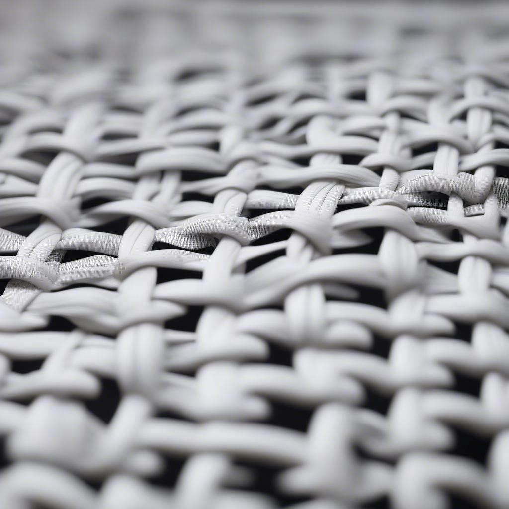 Close-Up of Poly and Bark Weave Chair White Weave