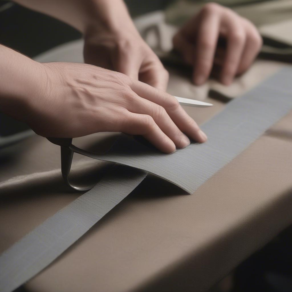 Preparing the Chair Frame and Cutting Fabric Strips