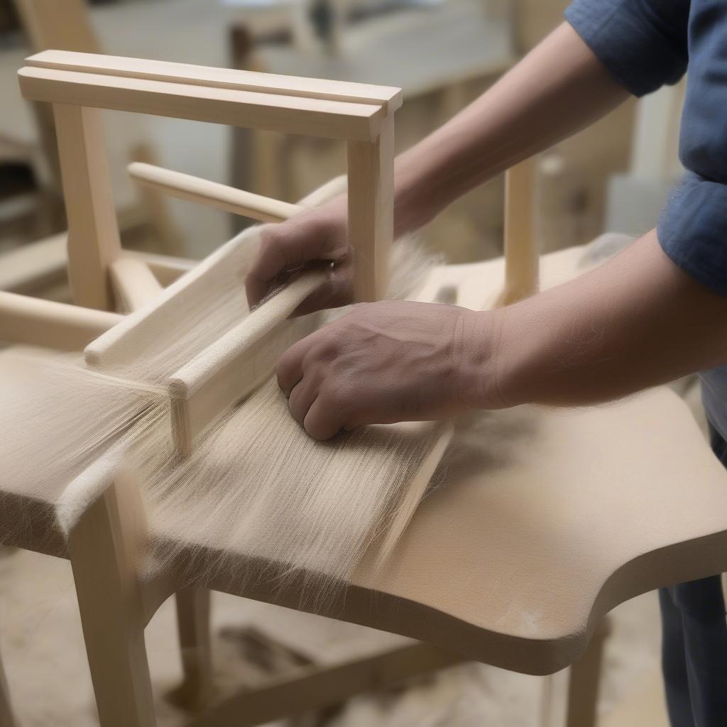 Preparing the Chair Frame for Weaving