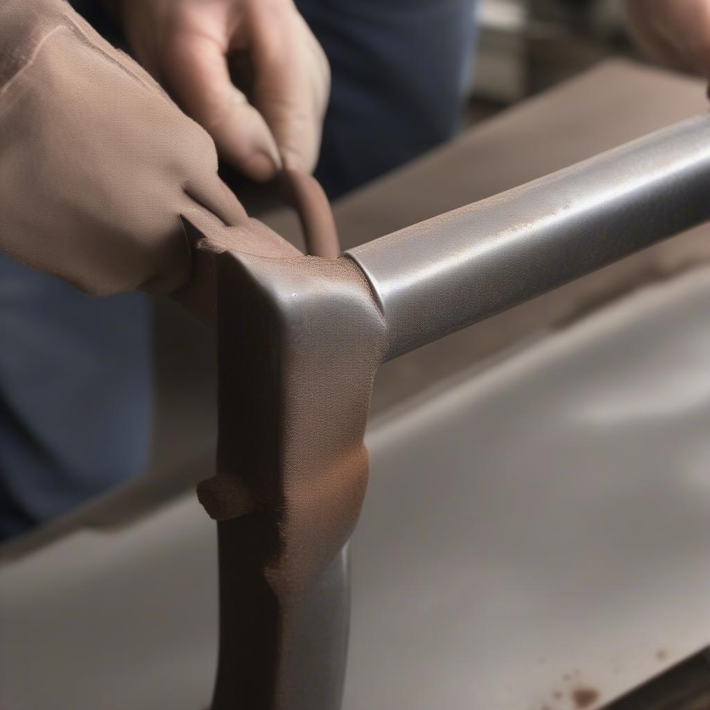 Preparing the Metal Chair Frame for Weaving