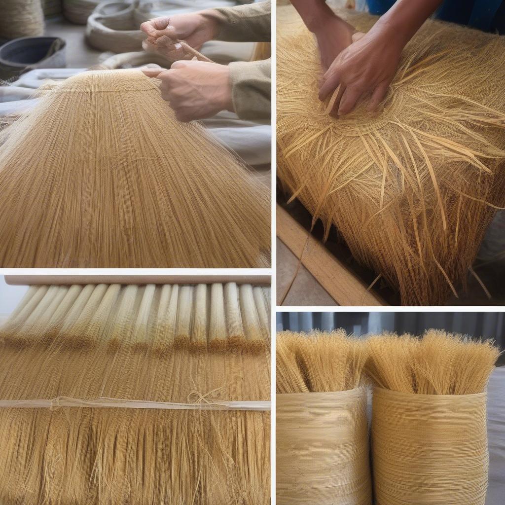 Preparing Straw for Hat Weaving