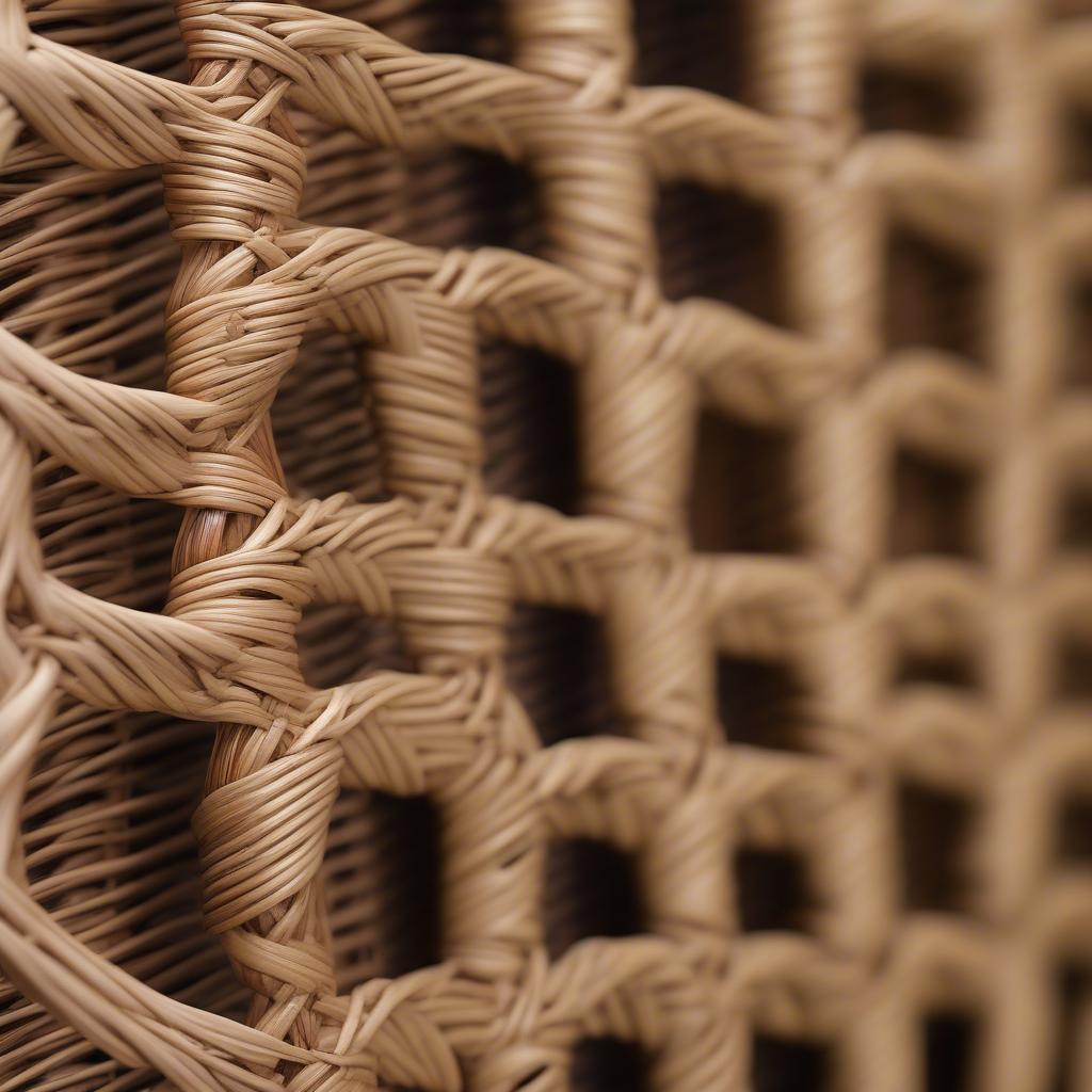 Close-up of intricate princess chair weave pattern showcasing the craftsmanship and detailing.