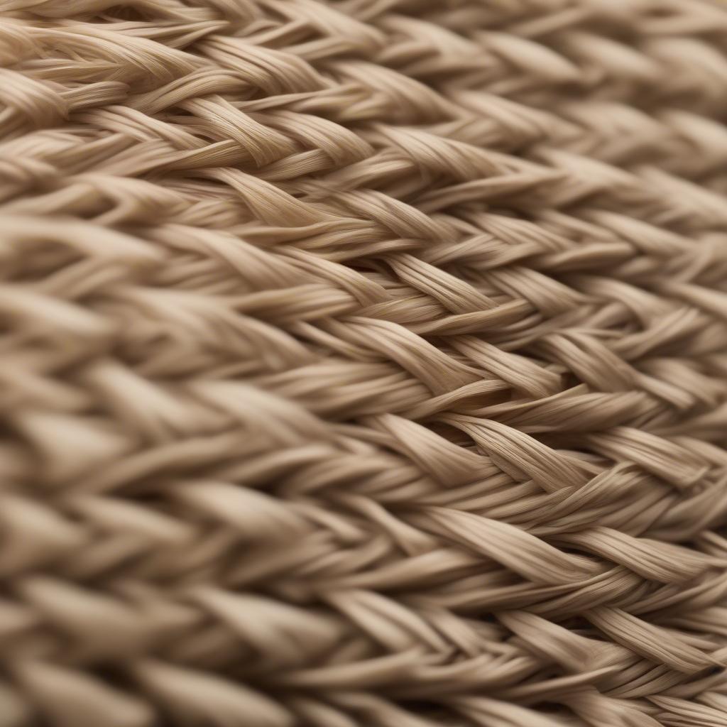 Detail of a raffia woven hat