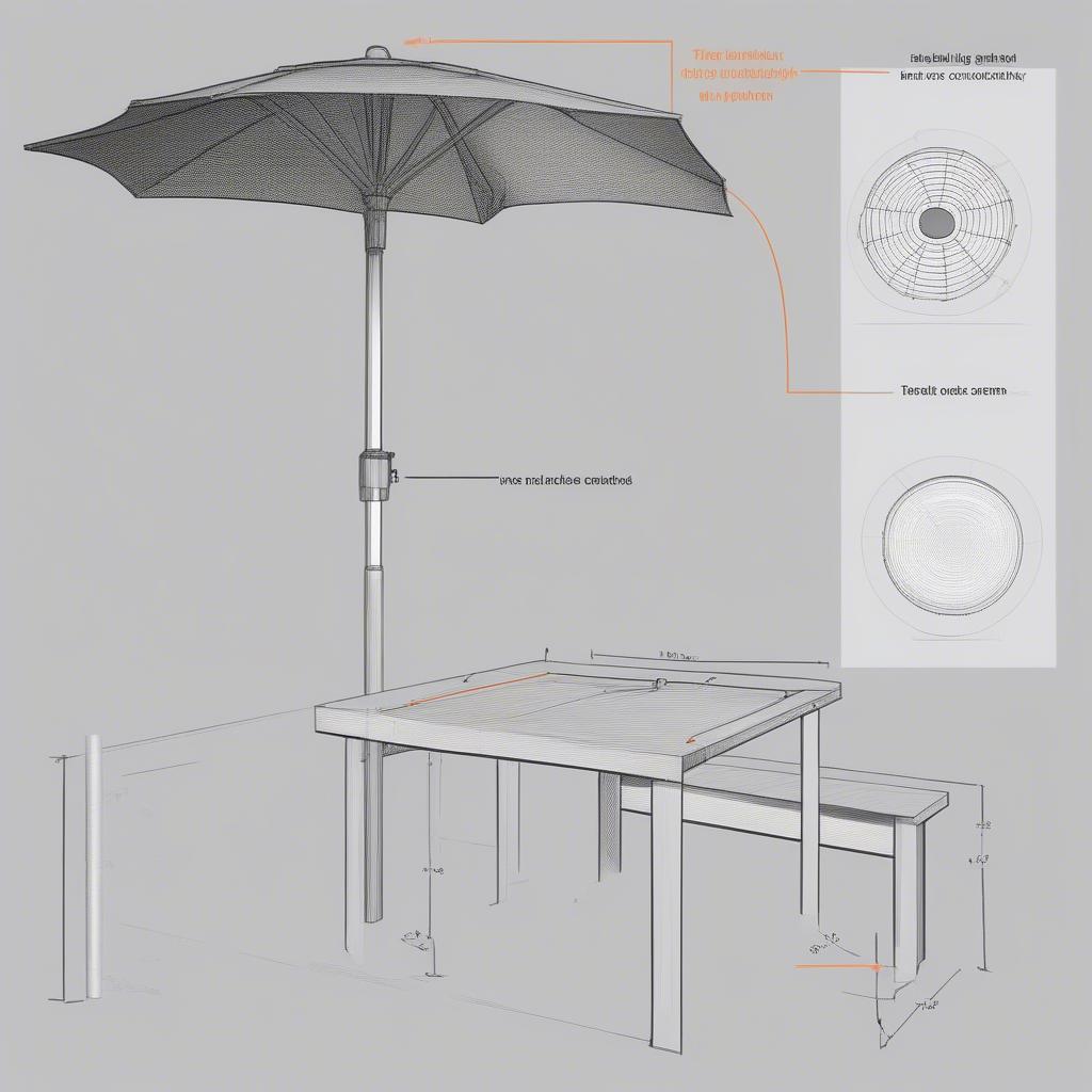 Designing an Umbrella Hole in a Rattan Table