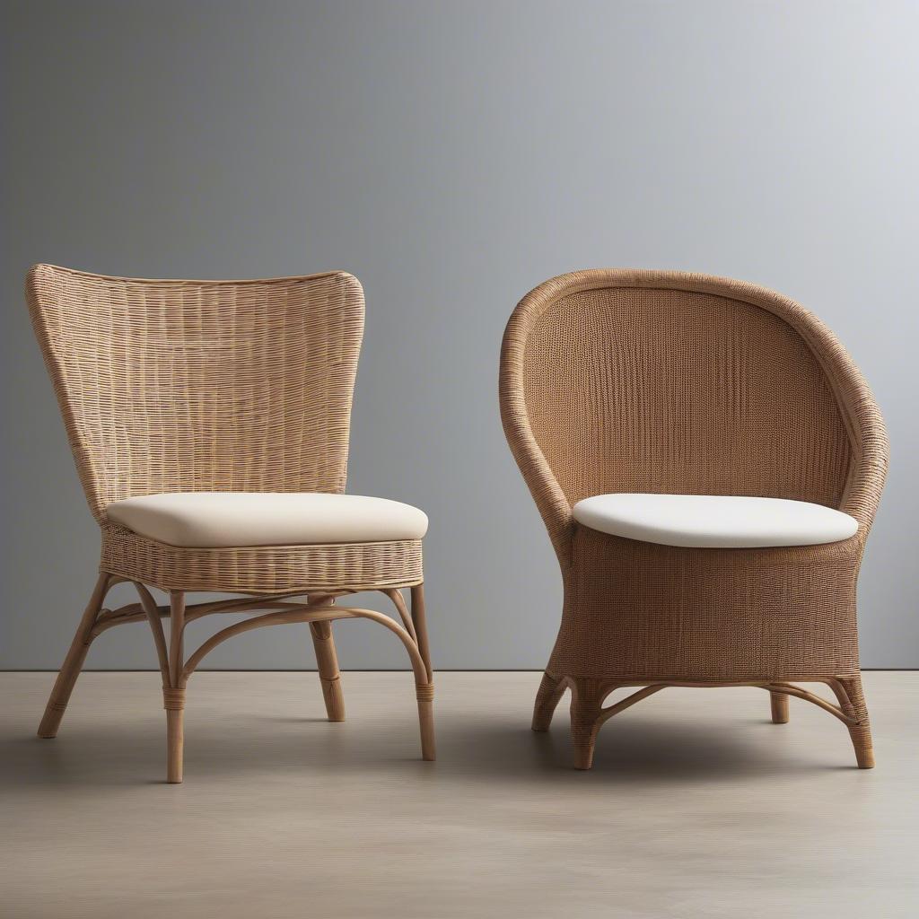 Comparing Rattan and Wicker Basket Weave Chairs