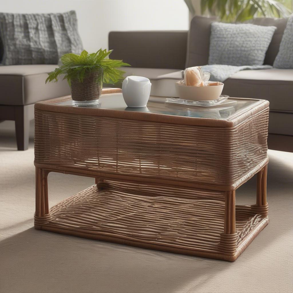 Comparison of rattan and wicker coffee tables