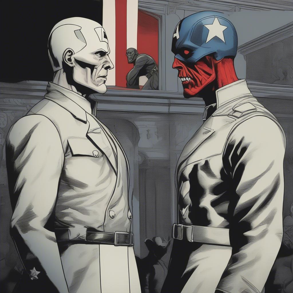 Red Skull and Captain America Scene