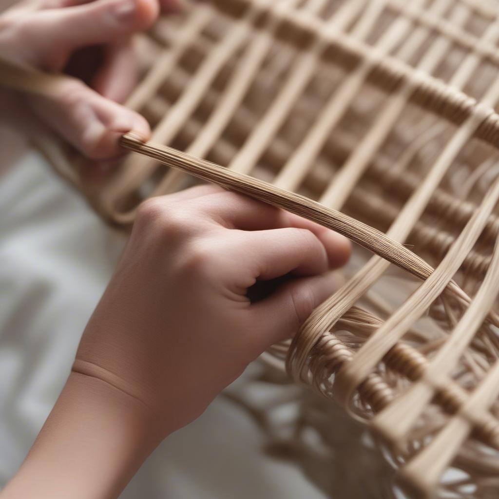 Repairing a Broken Weave in a Chair