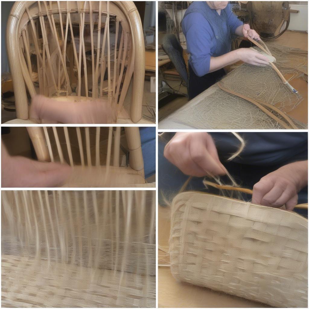 Repairing Broken Chair Weaving