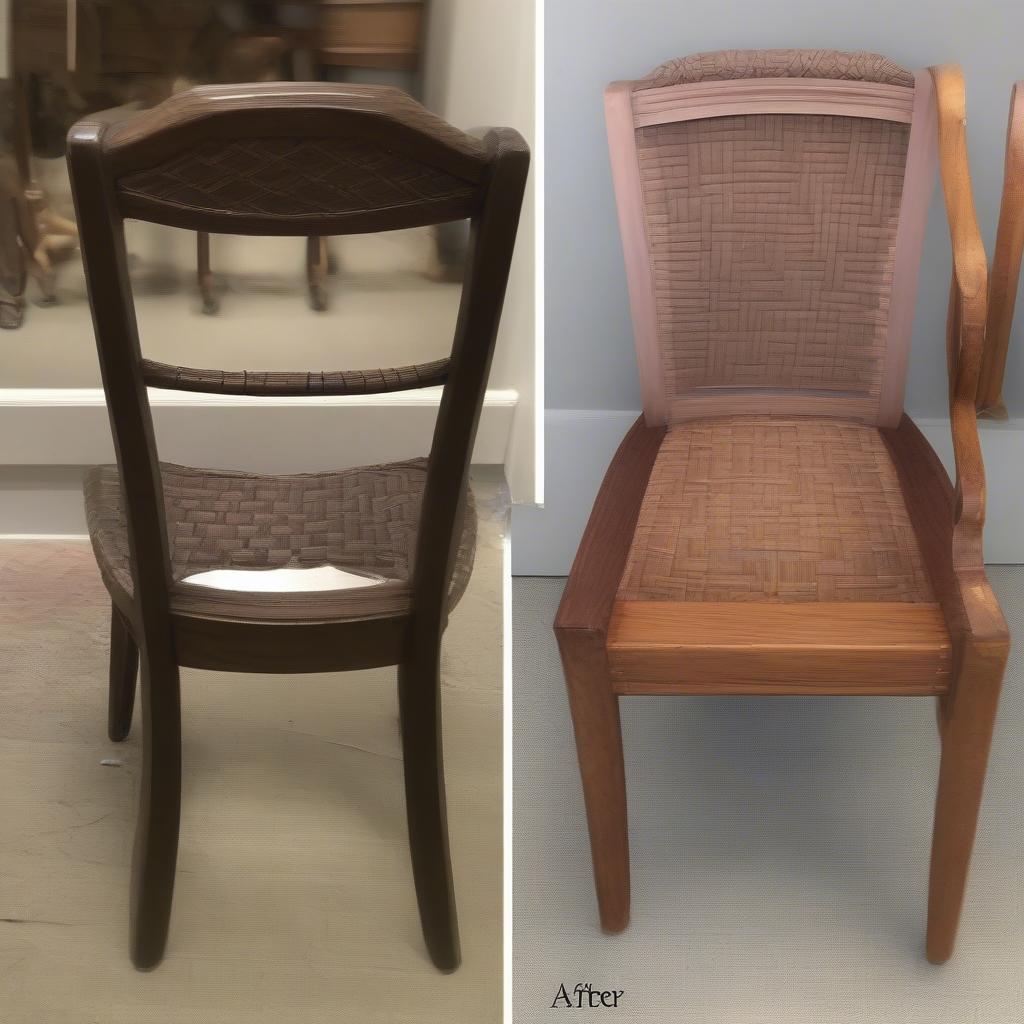 Beautifully Restored Basket Weave Chair