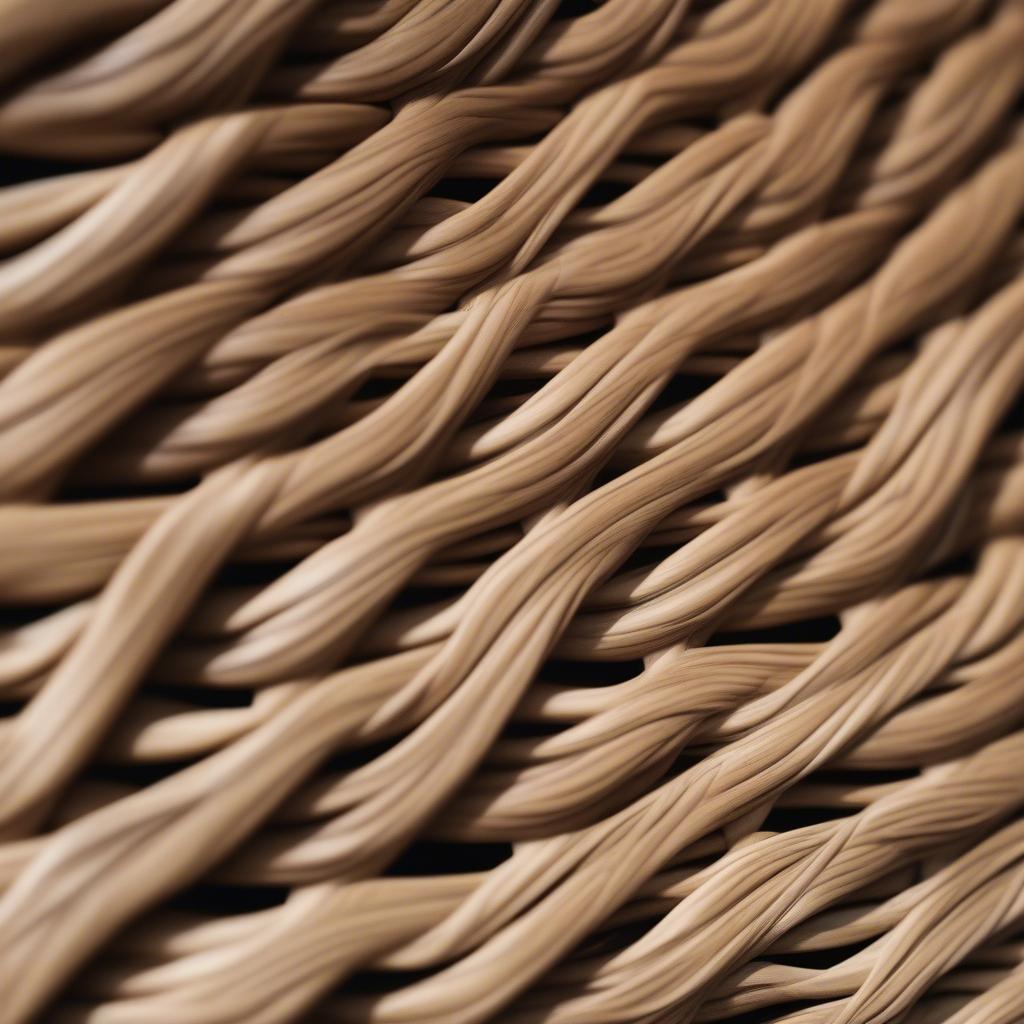 Close-up of the Hourglass Weave on the Riva Table Base