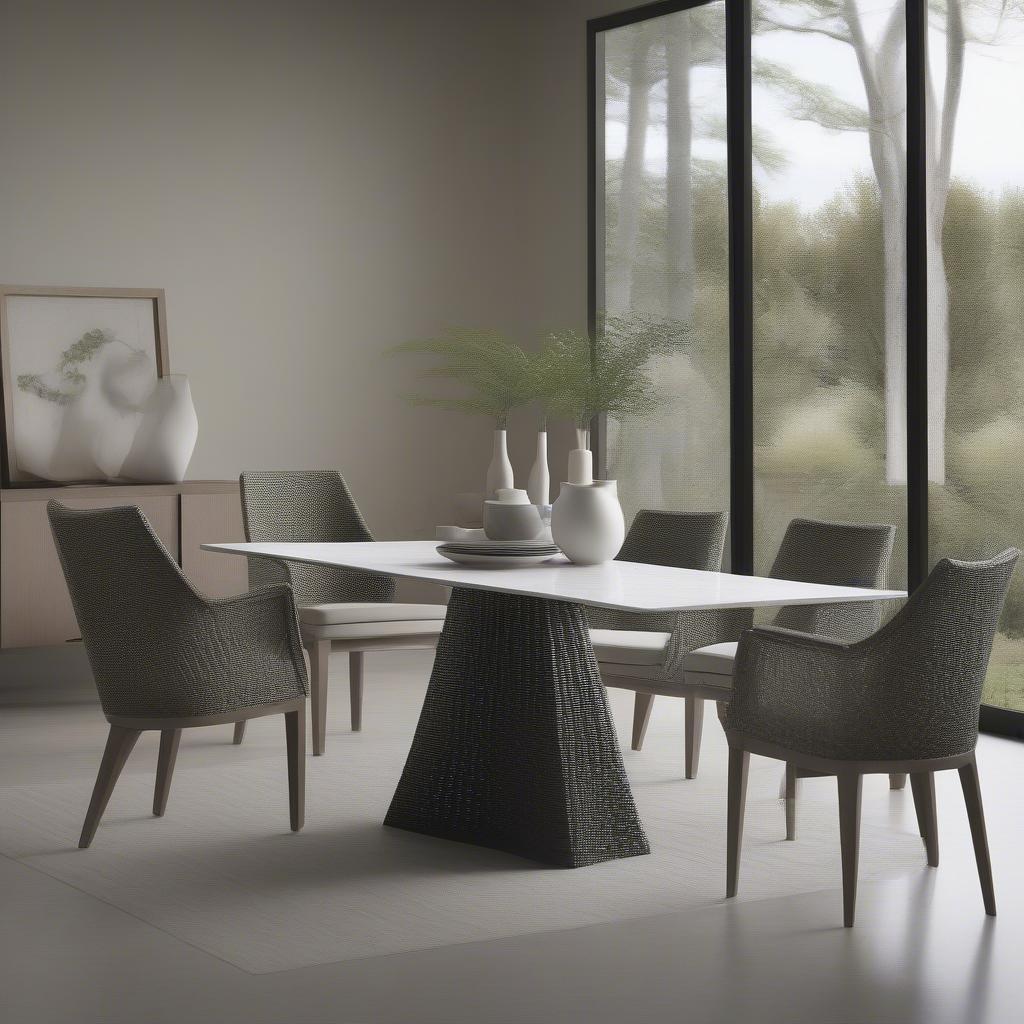 Riva Table Base with Different Tabletops