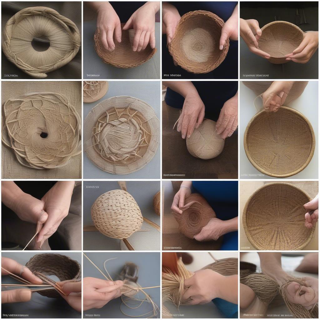 Various Round Basket Weaving Techniques