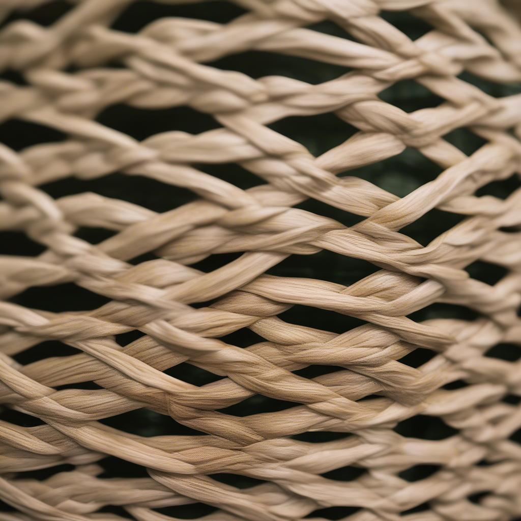 Close-up of Seagrass Basket Weaving