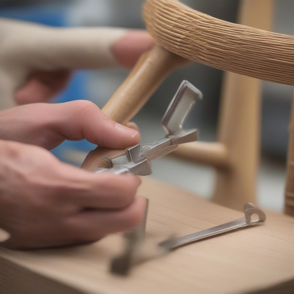 Securing Loose Chair Joints with Glue and Clamps