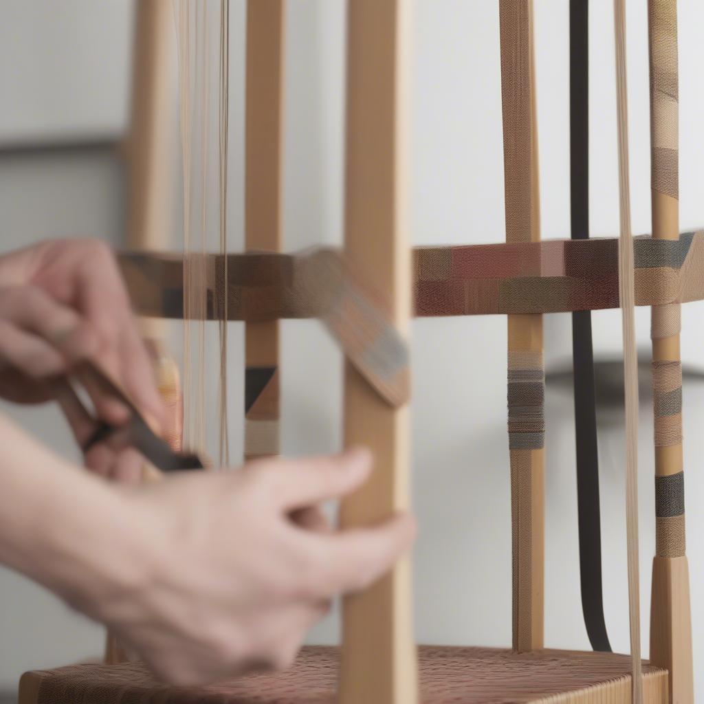 Shaker Chair Tape Weaving Process in Detail