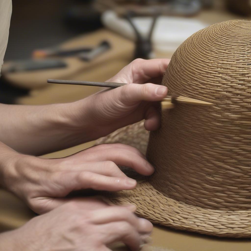 Shaping the Palm Hat Brim