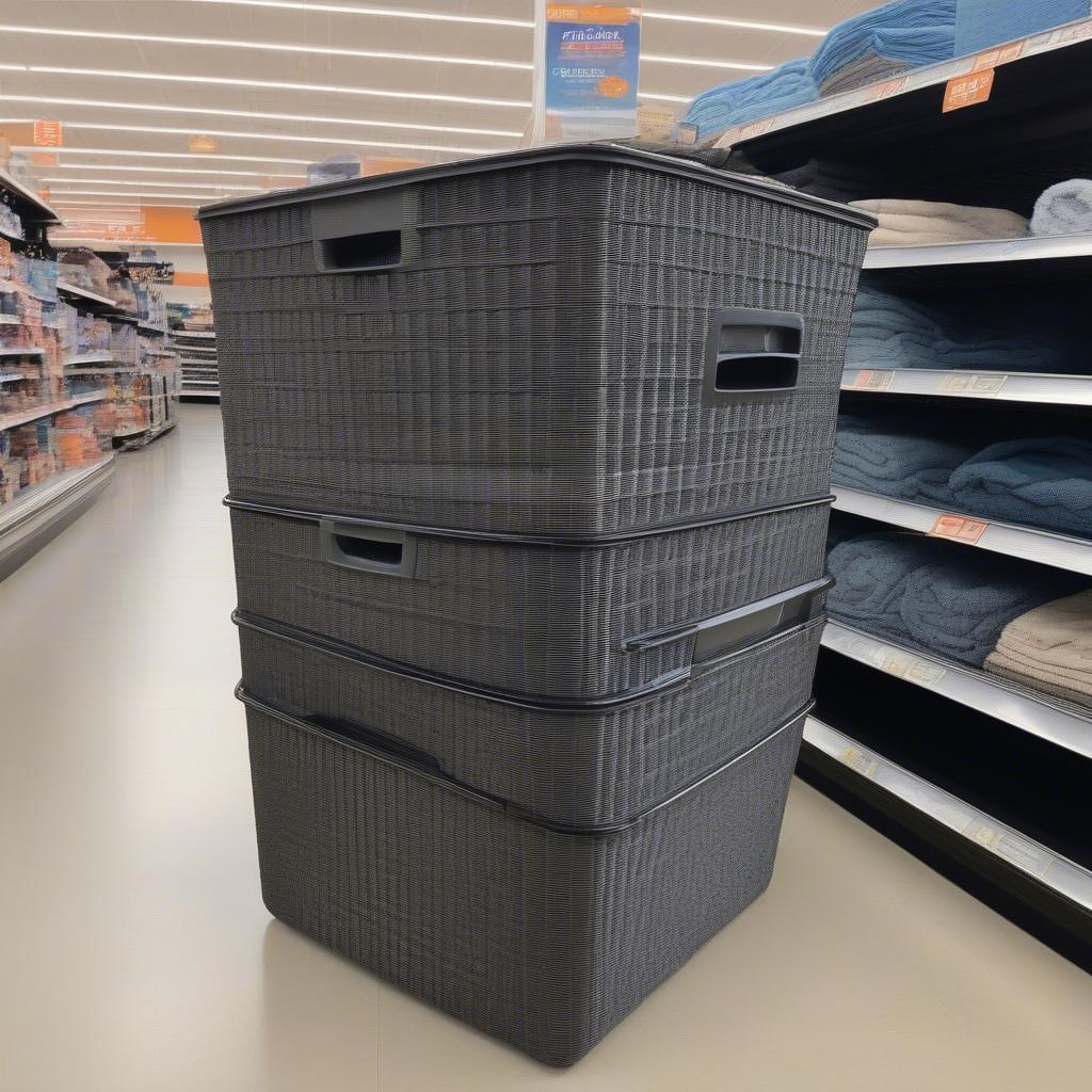 Sterilite Tall Weave Basket Espresso at Big Lots - Overview