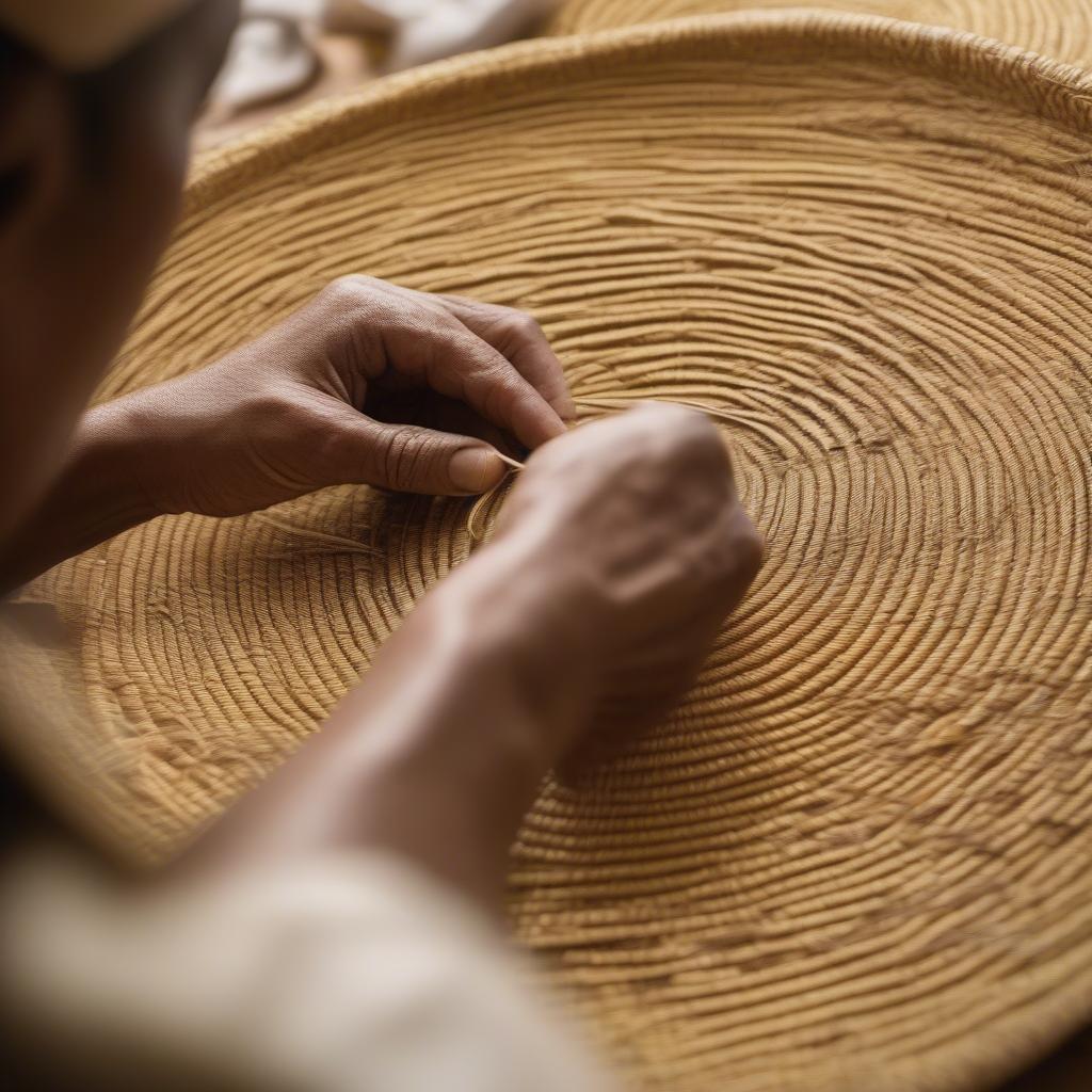 Straw Hat Weaving Using Spiral Technique