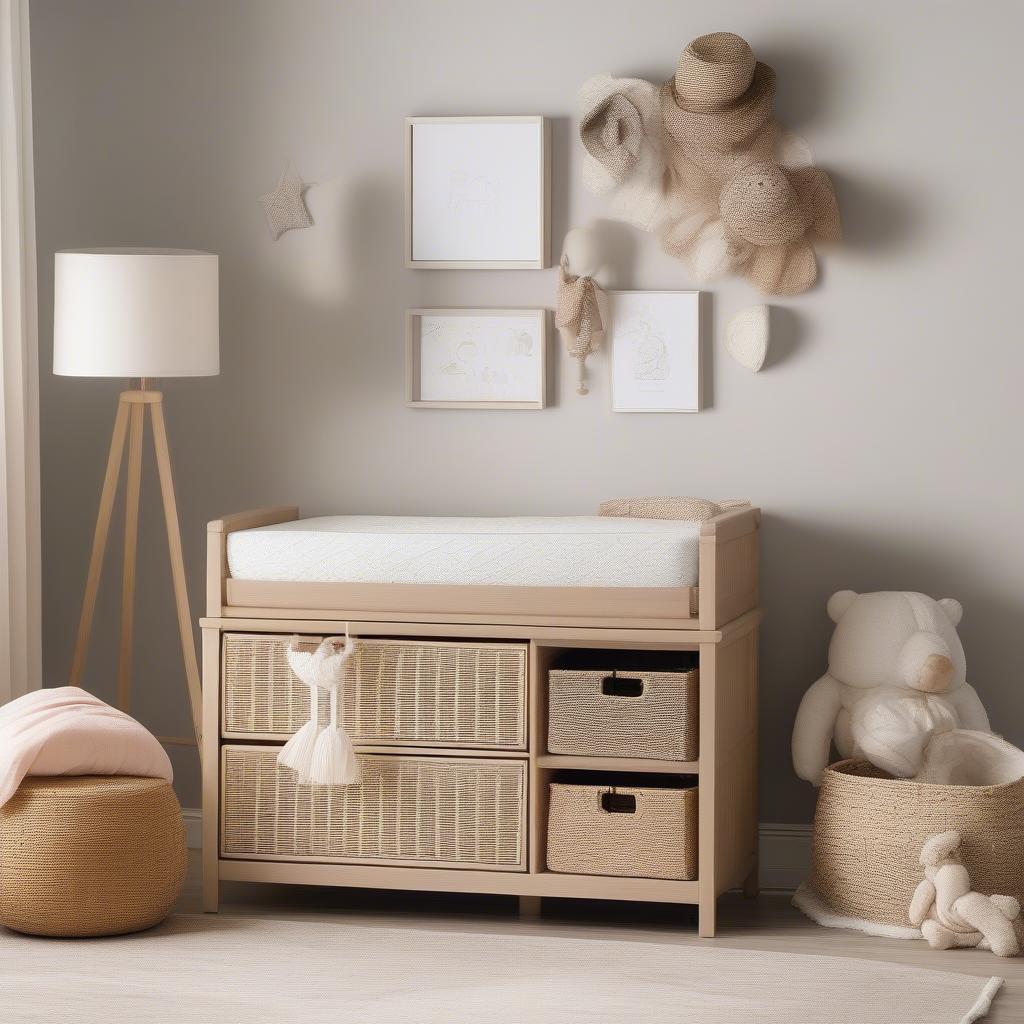 Styling a Weave Changing Table in a Nursery