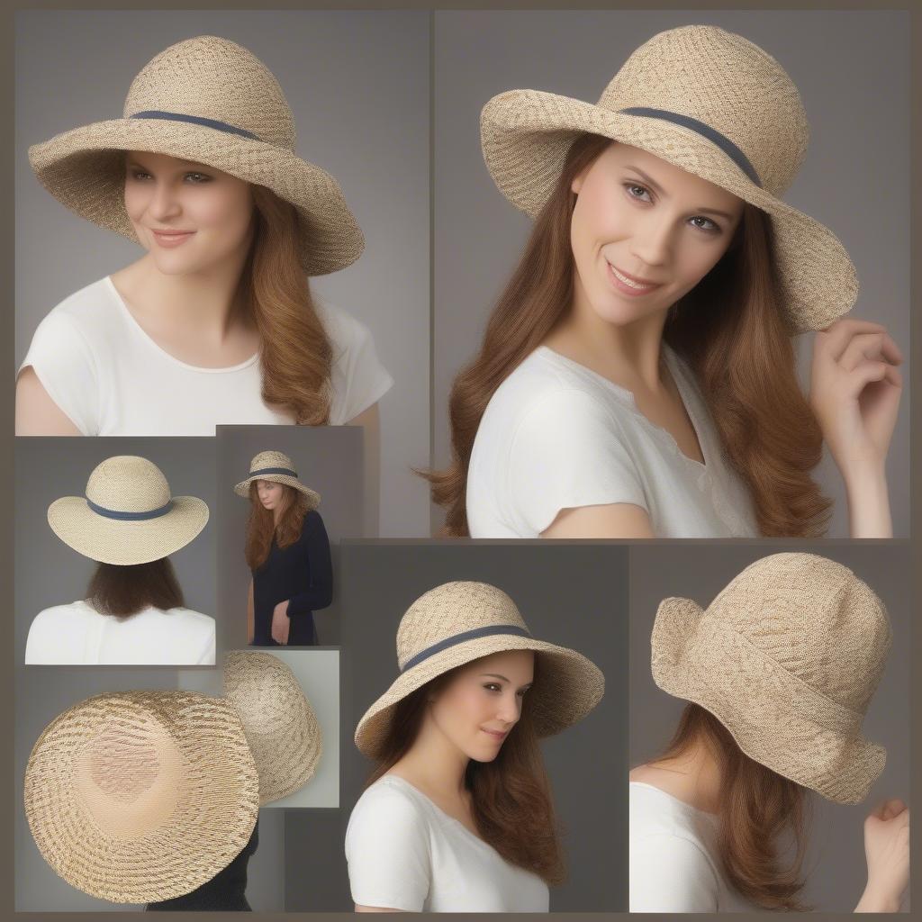 Different ways to style a basket weave loom hat for various occasions, from casual to formal.