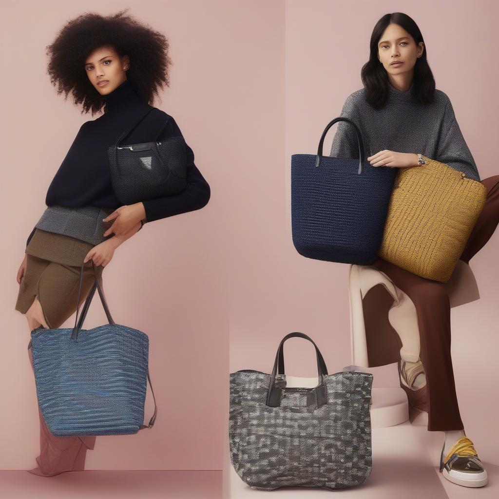 Styling the Marc Jacobs Woven Tote: Showcasing different outfit combinations and styling tips.