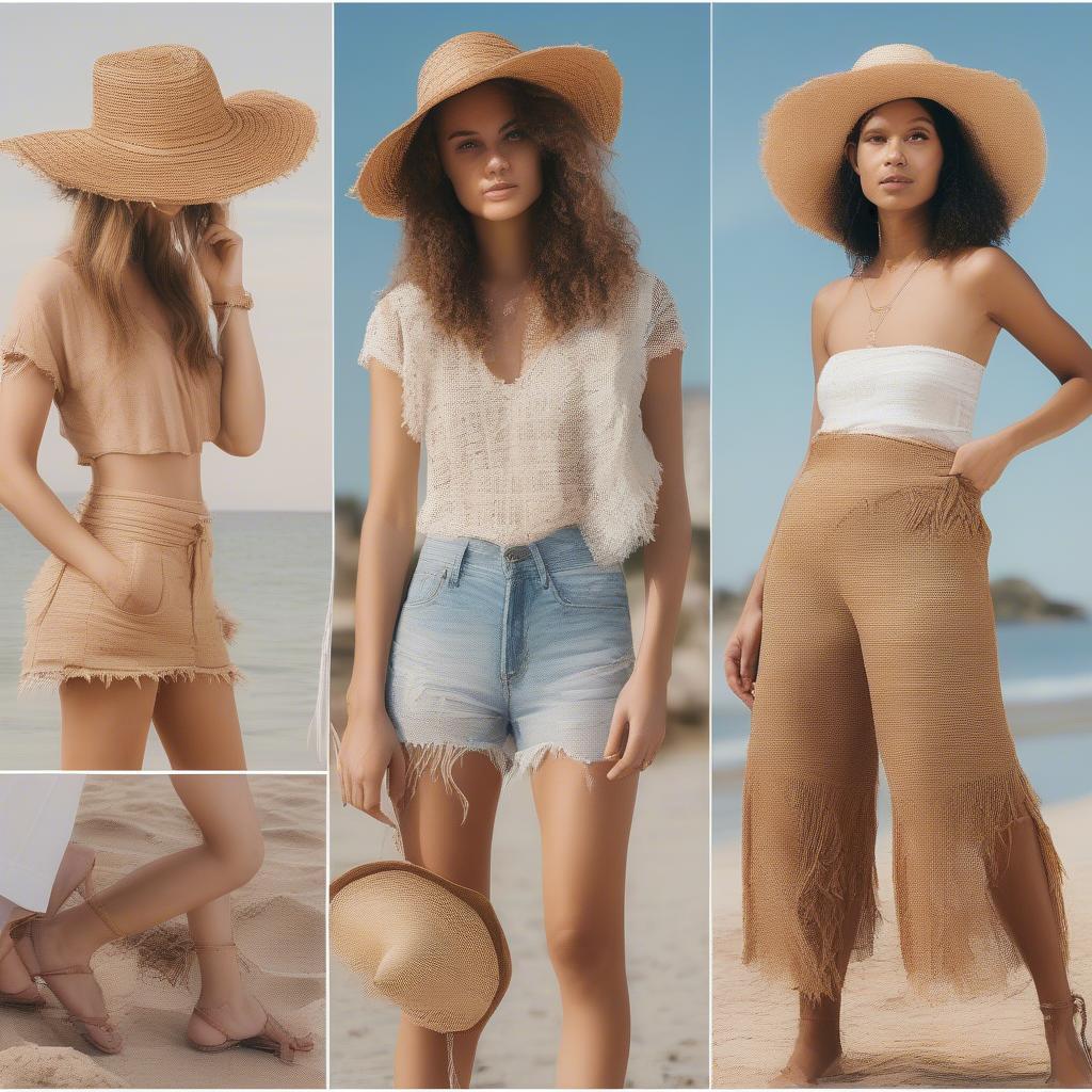 Styling an Open Weave Frayed Straw Beach Hat for Different Occasions