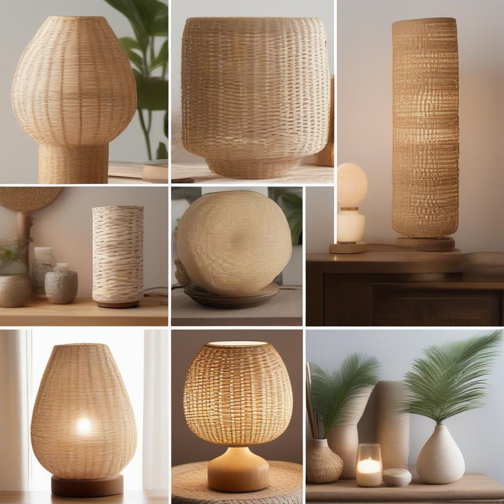 Styling Weave Natural Table Lamps in Different Rooms