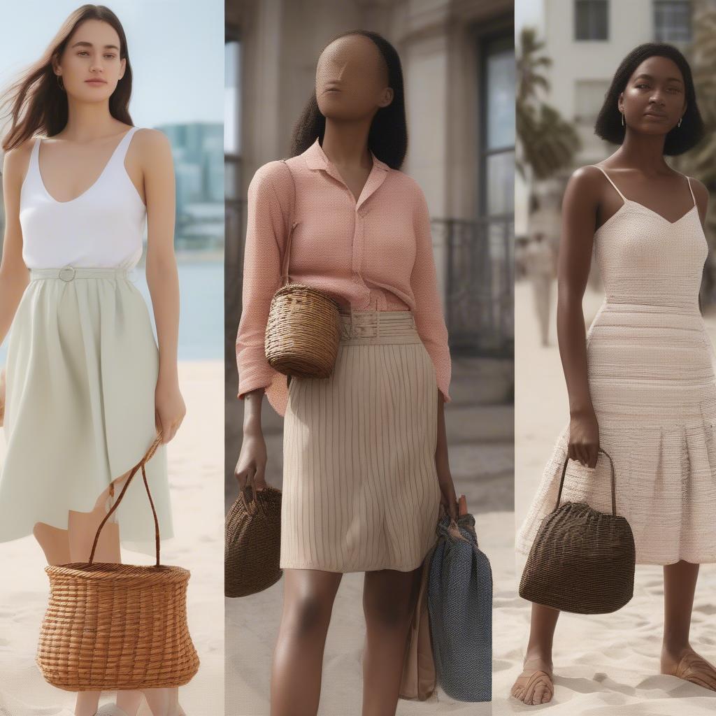 Styling Zara Woven Basket Bags: Beach, City, Brunch