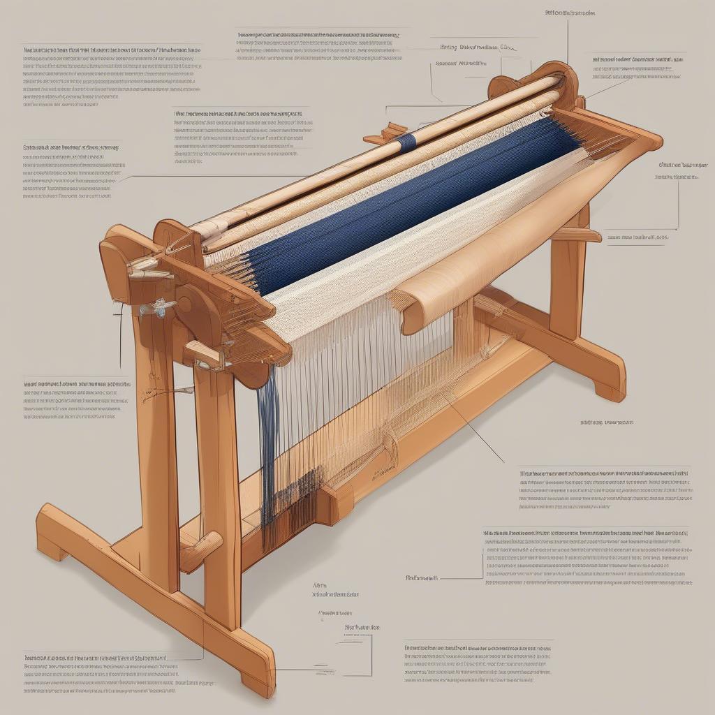 A beginner's guide to table loom weaving showing the basic parts and setup.