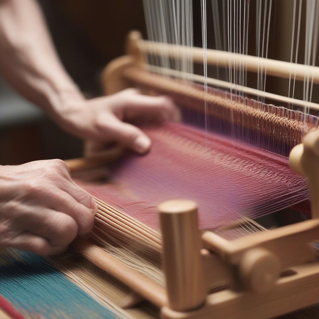 Setting up a Table Top Weaving Loom