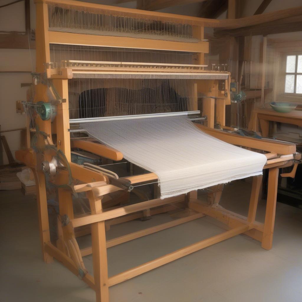 Setting up a Table Top Weaving Machine