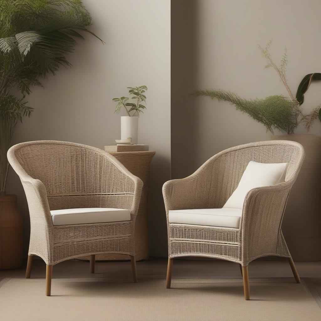 Different Styles of Threshold Open Weave Wicker Chairs