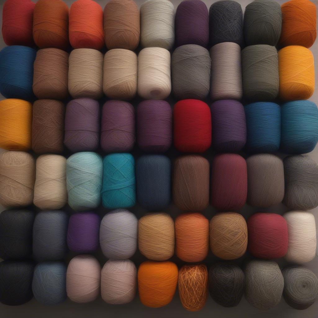 Variety of Yarns for Table Loom Weaving