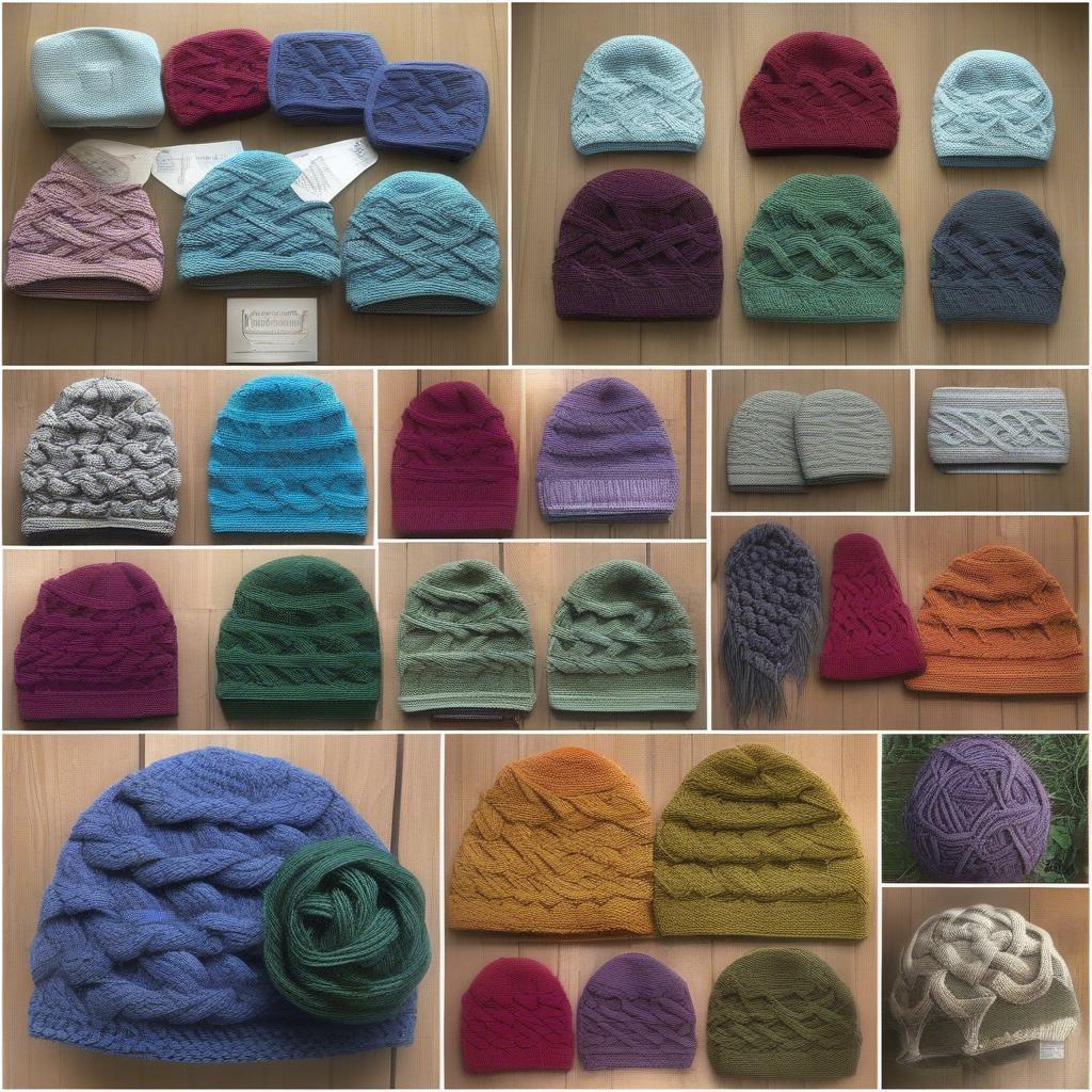 Different Styles of Celtic Weave Crochet Hats