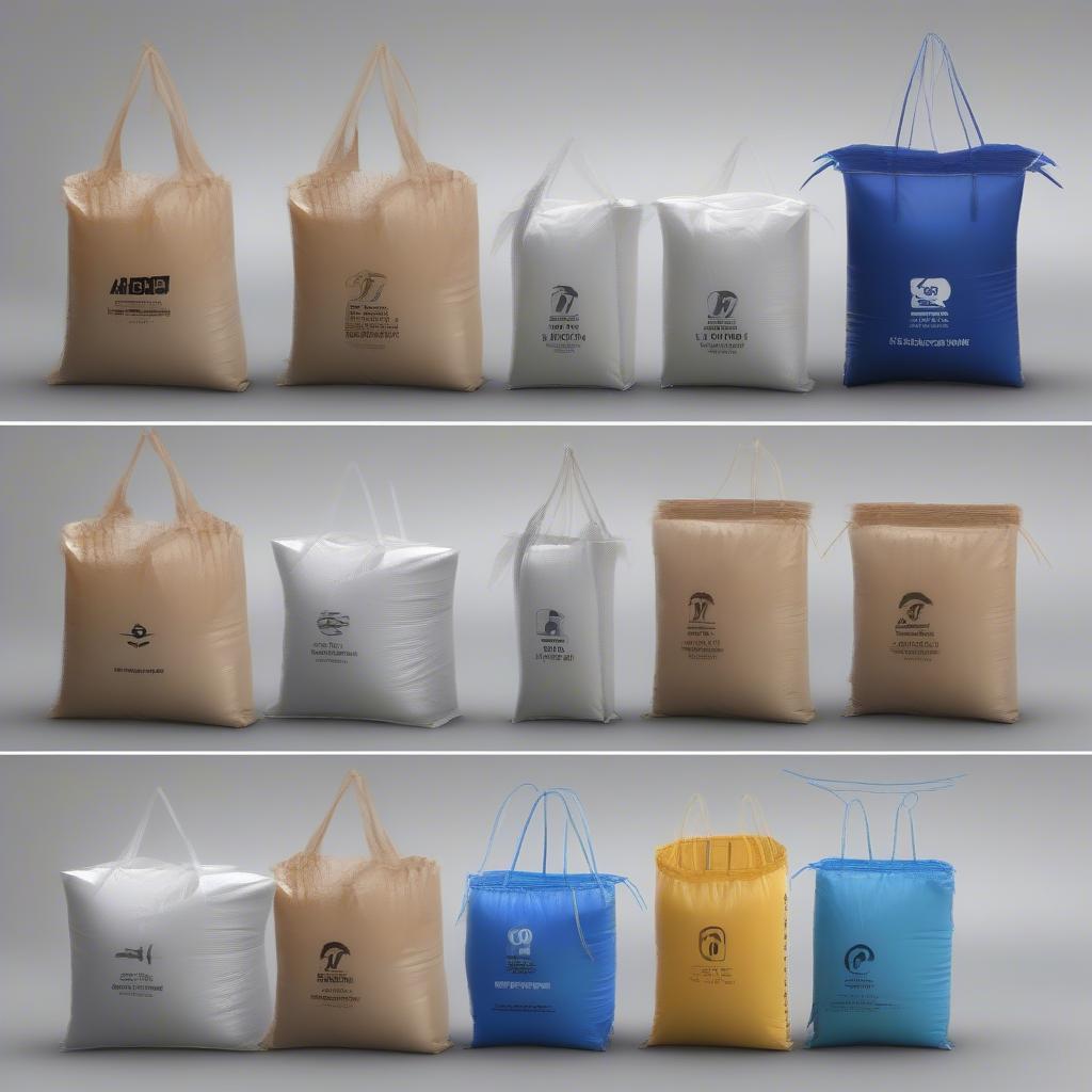 Different Sizes of 2-piece bale PP woven bags