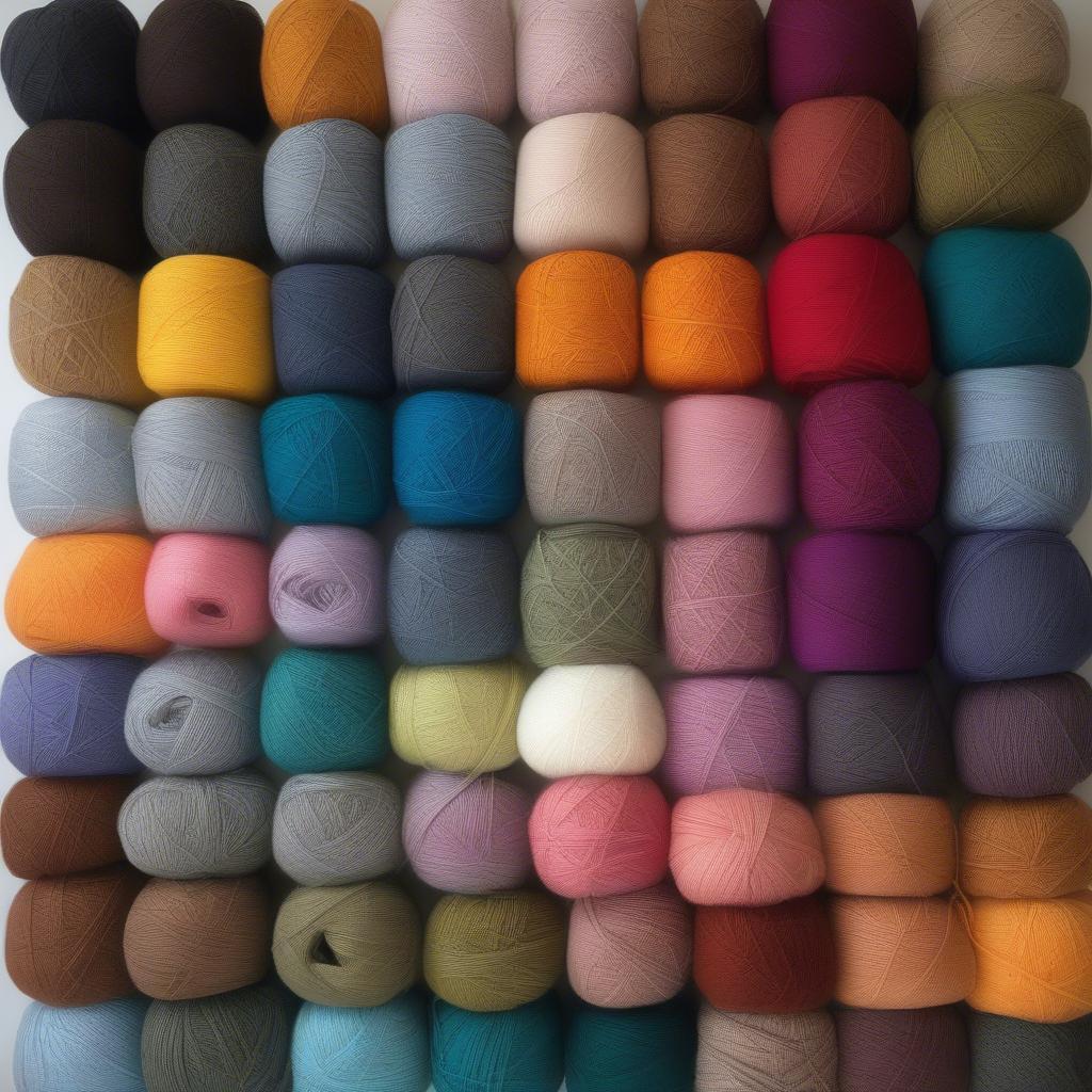 Different types of yarn suitable for knitting a baby blanket, including merino wool, cotton, and acrylic blends.