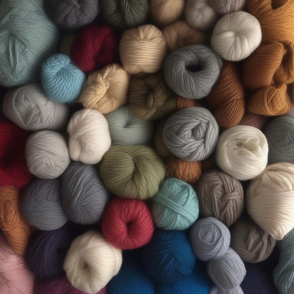 Different types of yarn suitable for cable knitting