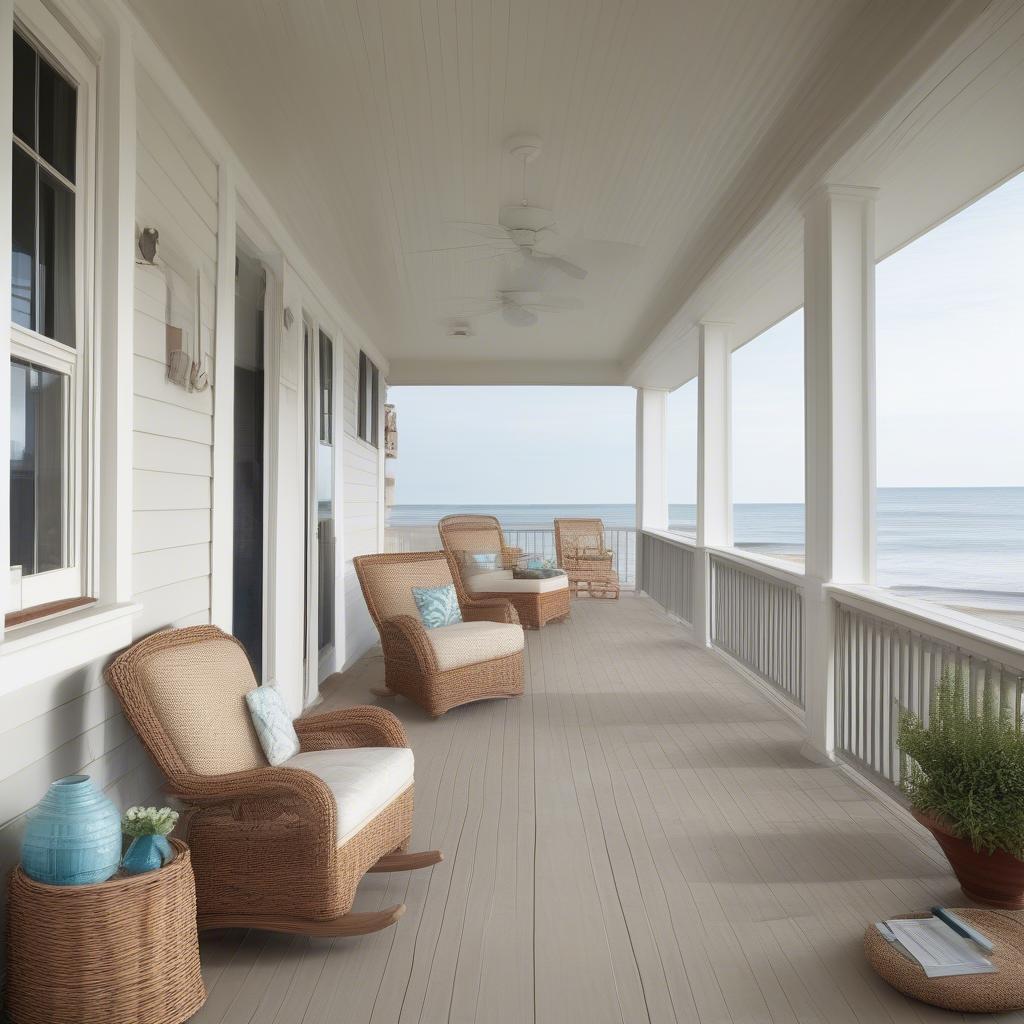 Vinyl Weave Chair Replacement at a Beach House