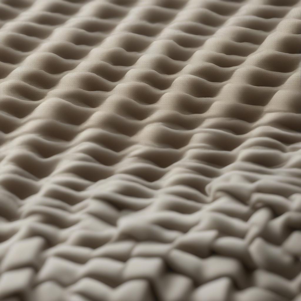 Close-up view of a waffle weave chair fabric