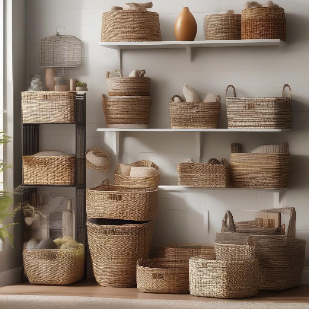 Wide selection of y weave baskets at Walmart