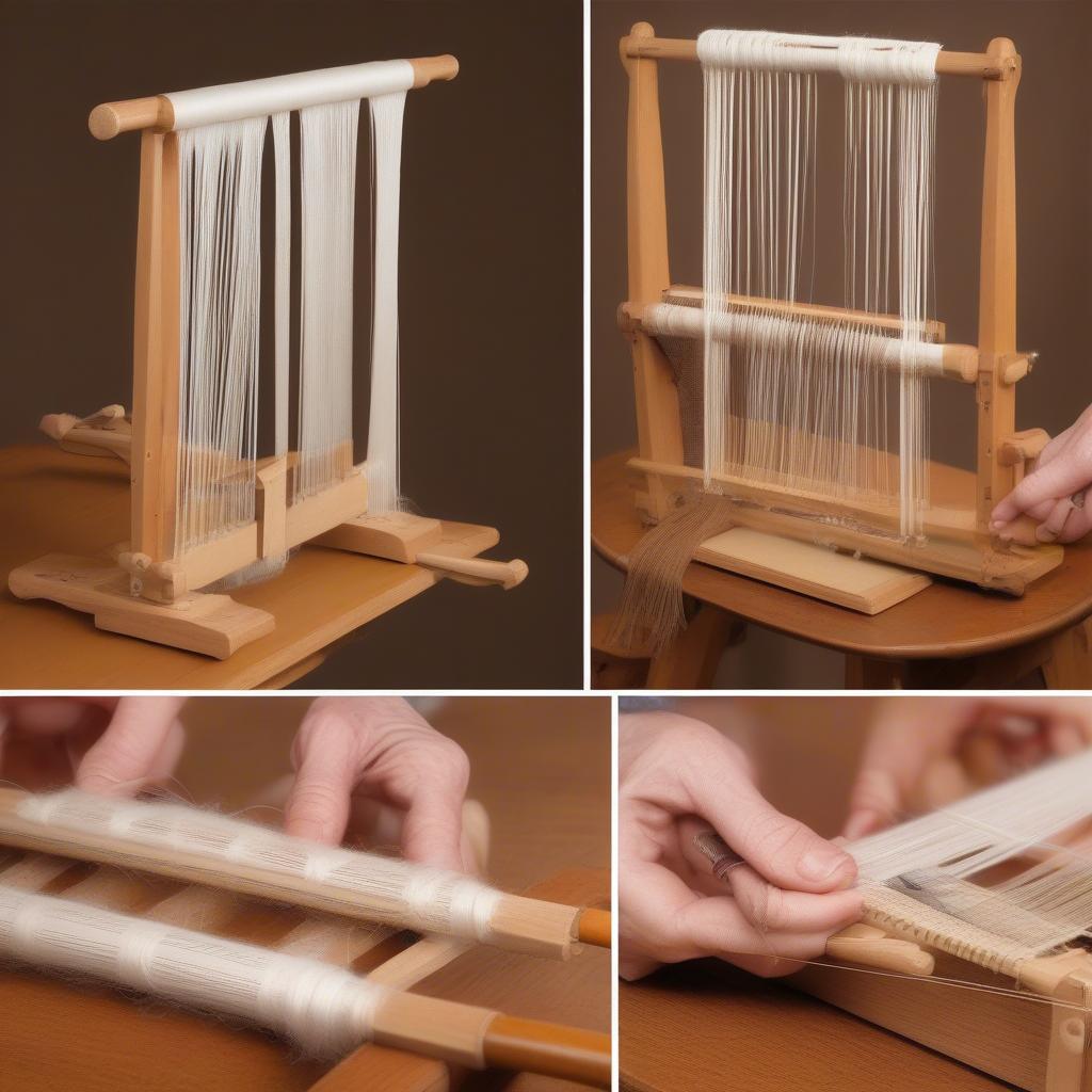 Warping an Inkle Loom on a Table Top