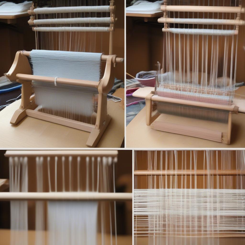 Warping a 10 Inch Table Top Weaving Loom