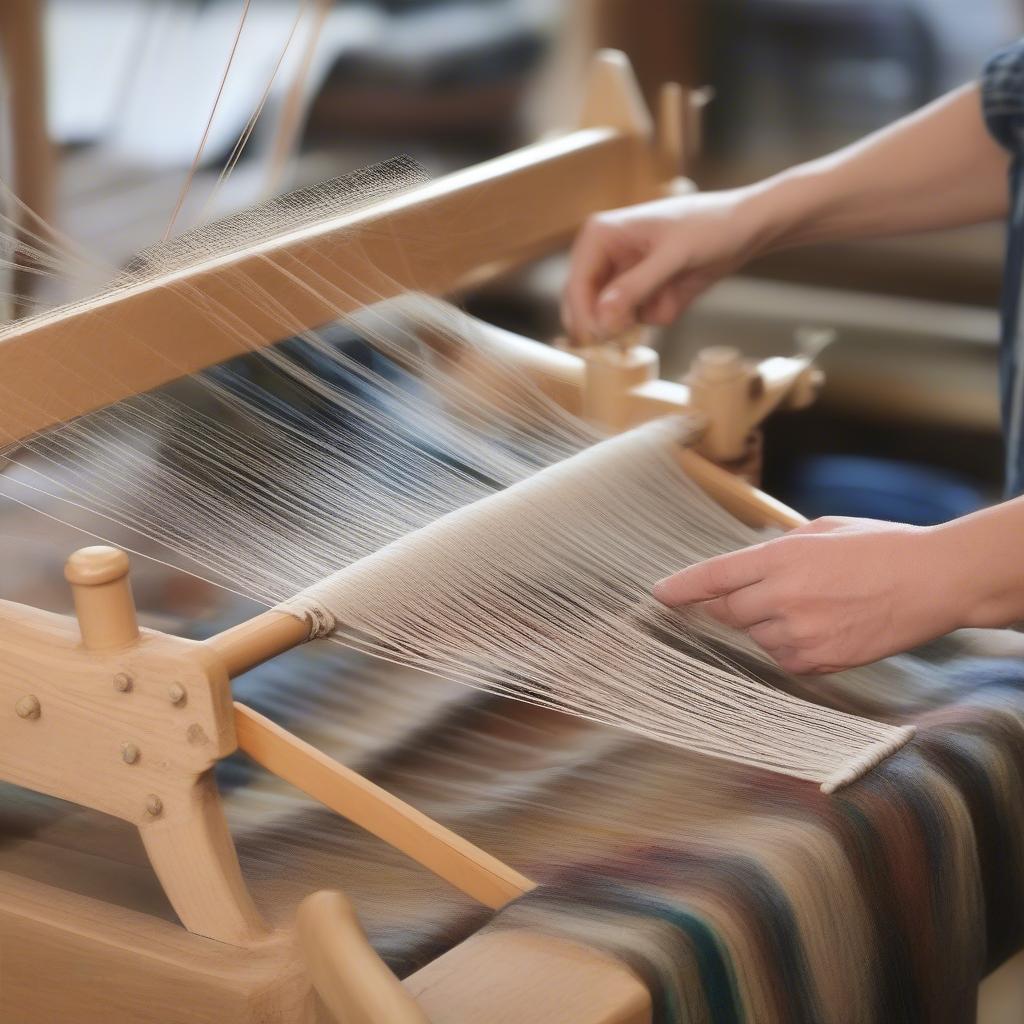 Warping a Table Weaving Loom