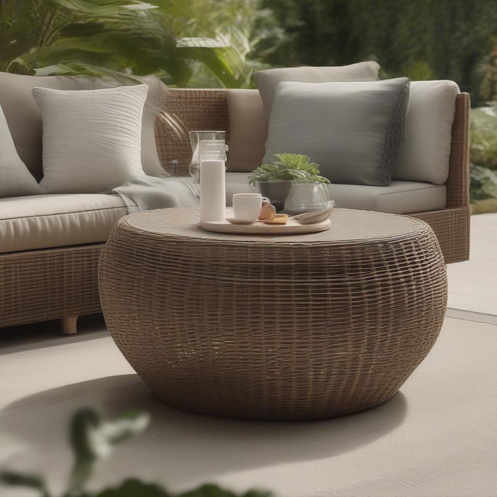 Weave Outdoor Coffee Table Materials: Rattan, Wicker, and Synthetic Options