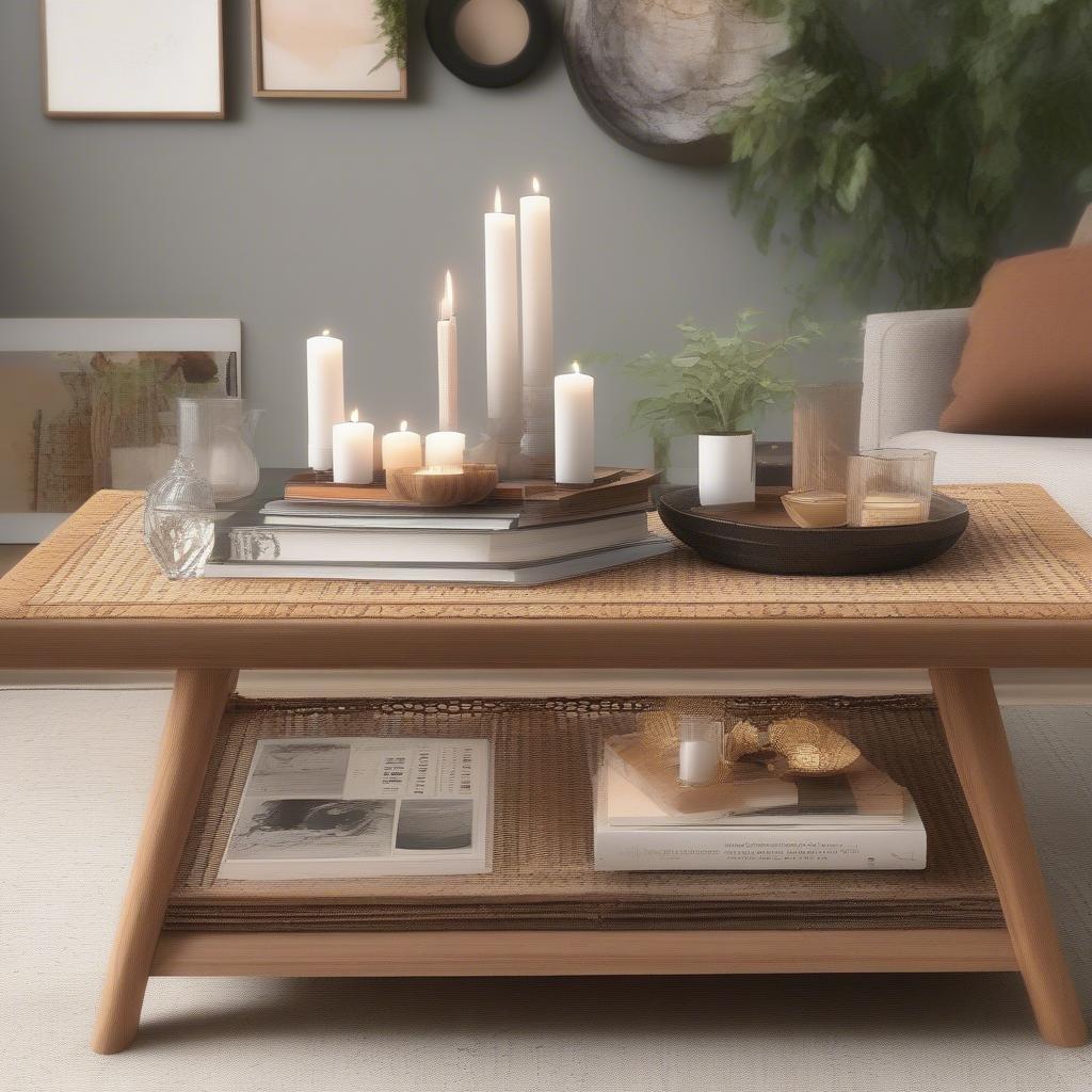 Styling Ideas for a Weaver Coffee Table