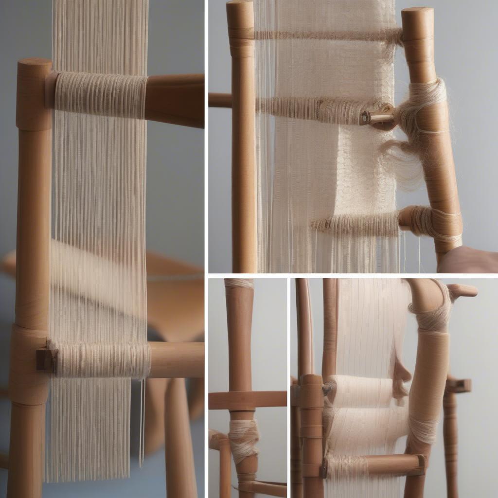 Weaving the Chair Seat with Yarn: Step-by-Step Process