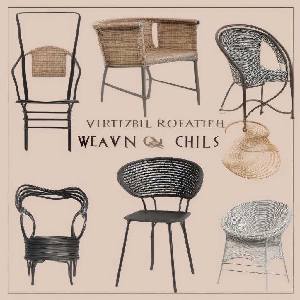 Different Weaving Materials for Wrought Iron Chairs