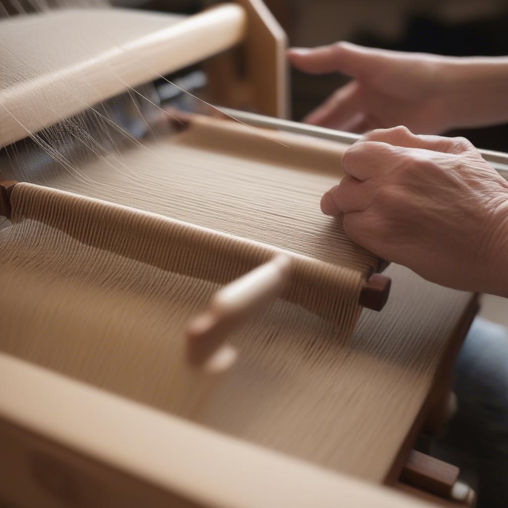 Weaving on a Schacht Table Loom